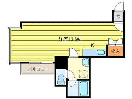 クレアシオン桑園II(ワンルーム/8階)の間取り写真