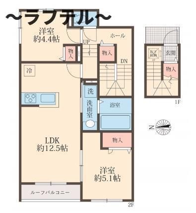 VESNA(2LDK/2階)の間取り写真