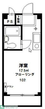 フェリーチェ21(ワンルーム/2階)の間取り写真