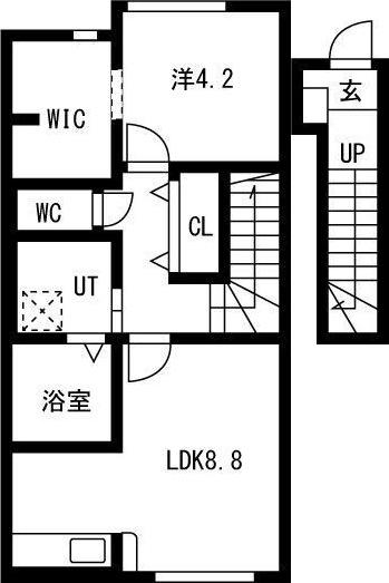 NJ HOUSE 花楯 (1LDK/2階)の間取り写真