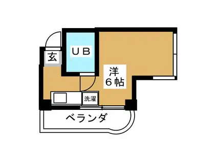 〇 パル大森(ワンルーム/4階)の間取り写真