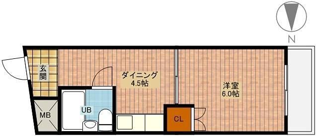 ルーマ328(1DK/3階)の間取り写真