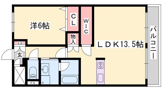 フレグランス大日(1LDK/3階)の間取り写真