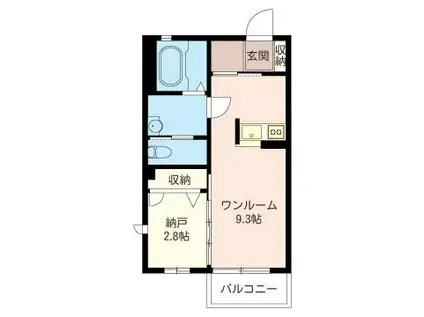 グレイスシティ壱番館(1LDK/1階)の間取り写真