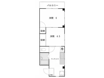 ビルドハピネス(2K/1階)の間取り写真