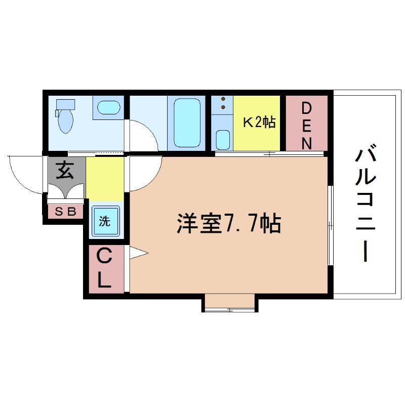 W.O.B.MIKUNI(1K/6階)の間取り写真