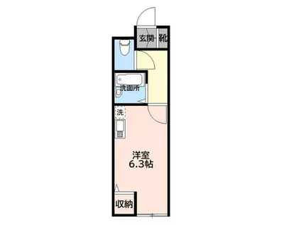グロース百合ヶ丘(ワンルーム/2階)の間取り写真