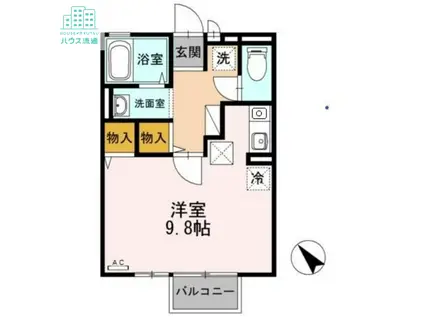 セジュールステラ(ワンルーム/1階)の間取り写真