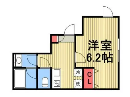 アフロディーテ南砂(1K/1階)の間取り写真