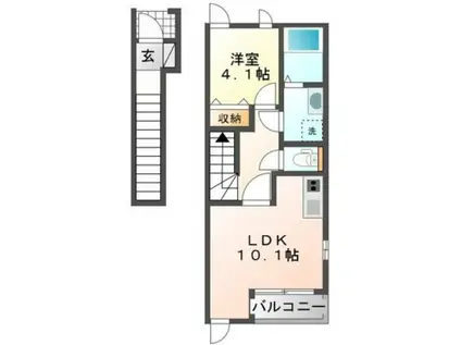 シャルマン(1LDK/2階)の間取り写真