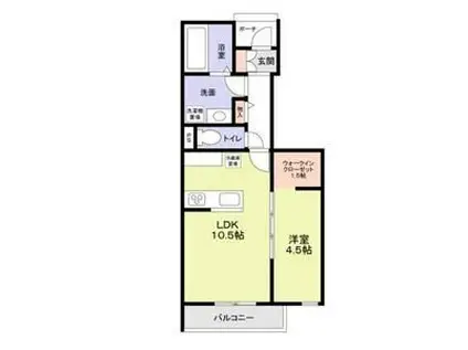 JUSTE PAIX SATO(1LDK/1階)の間取り写真