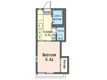 メゾンアトラス(1K/1階)の間取り写真