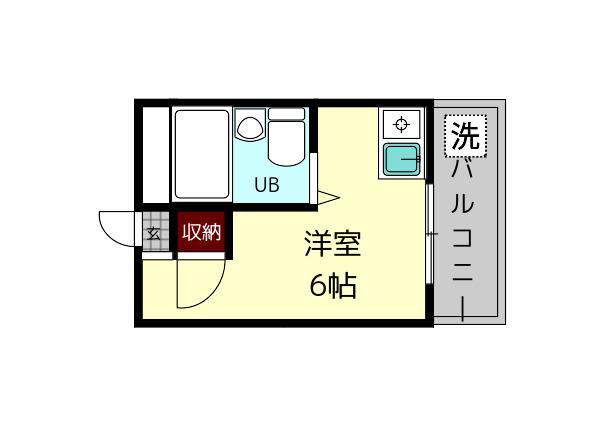 ラ・モア(ワンルーム/3階)の間取り写真