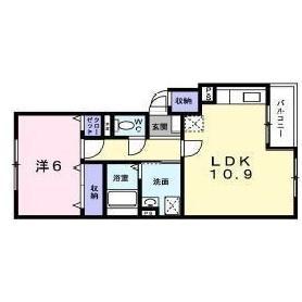 ラ・クレI(1LDK/4階)の間取り写真