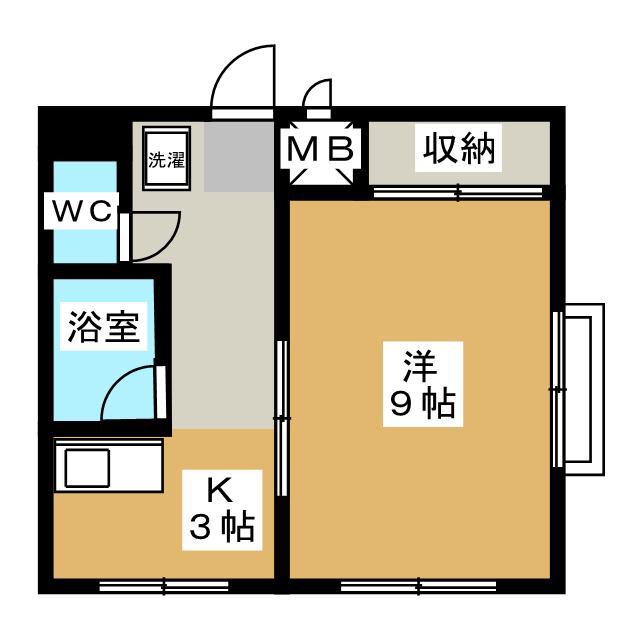 カーサ フォレスタ(1K/2階)の間取り写真