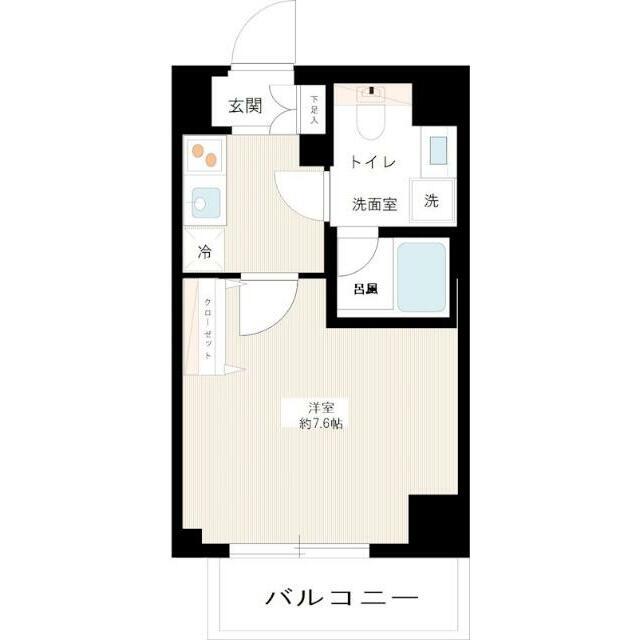 REALIZE蒲田III(1K/1階)の間取り写真