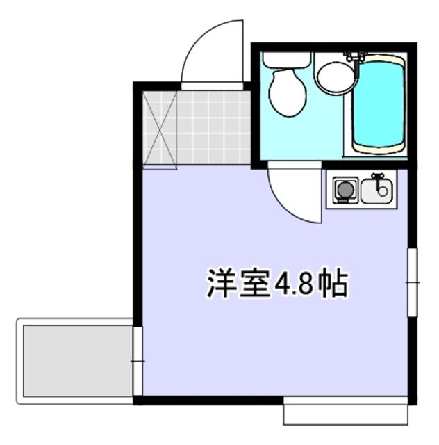 ブルーメ三美(ワンルーム/2階)の間取り写真