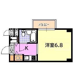 メゾンホープ立花(ワンルーム/1階)の間取り写真