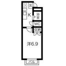 第3ホーメスト桜木(1K/2階)の間取り写真