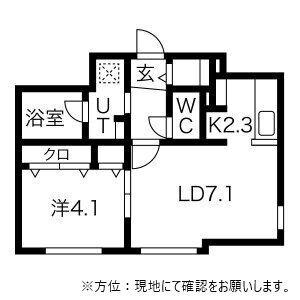 プログレッソ(1LDK/2階)の間取り写真