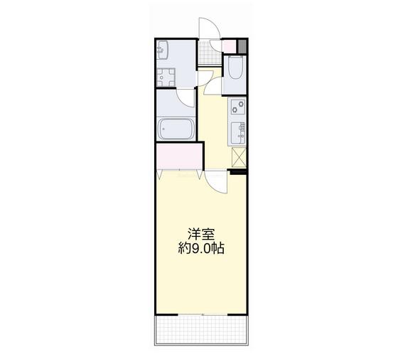 ゲパール高島駅前(1K/1階)の間取り写真