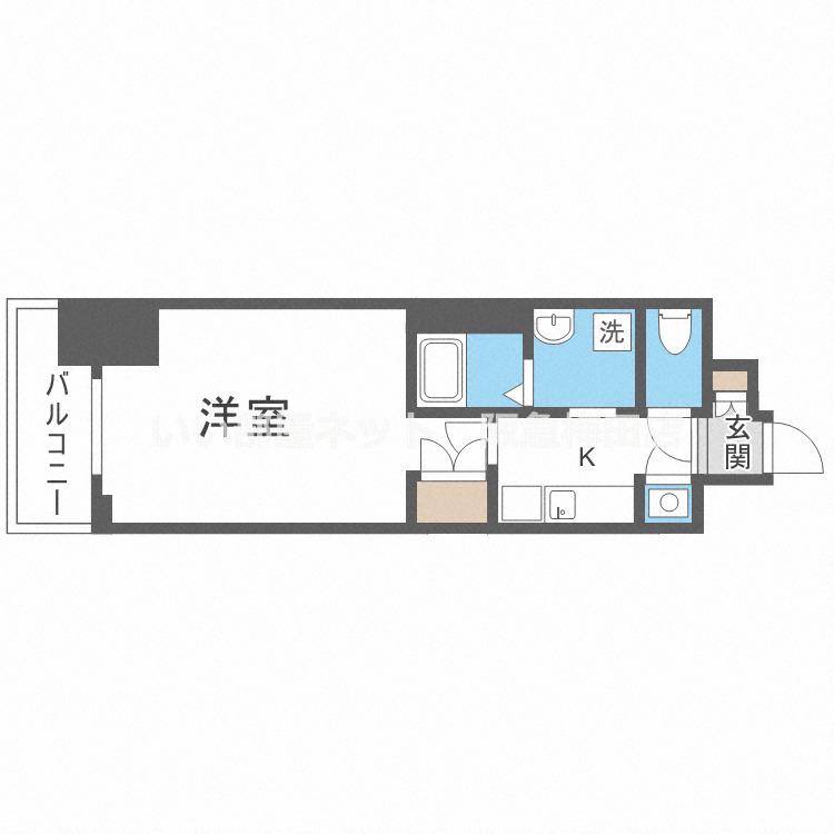 エステムヒルズ新大阪(1K/3階)の間取り写真