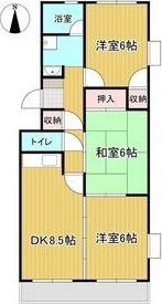 シティーパレス松本(3LDK/2階)の間取り写真