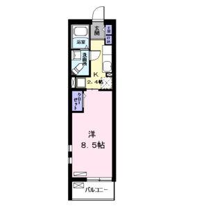 地下鉄東山線 岩塚駅 徒歩13分 3階建 築15年(1K/3階)の間取り写真