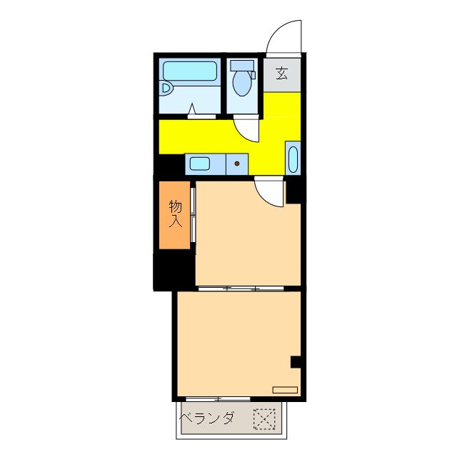 レジデンスカープ小山(2K/3階)の間取り写真