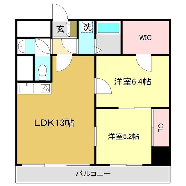 アルコ-2(2LDK/3階)の間取り写真