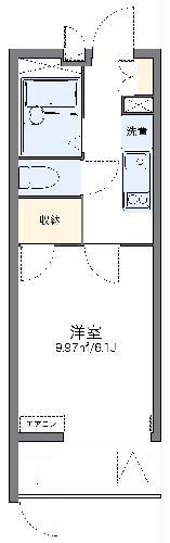 レオパレス梅北フィオーレ(1K/1階)の間取り写真