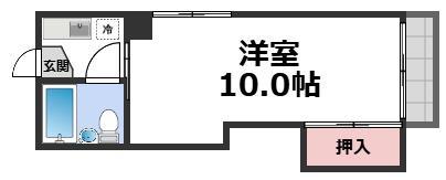 リリアン都島(1DK/5階)の間取り写真
