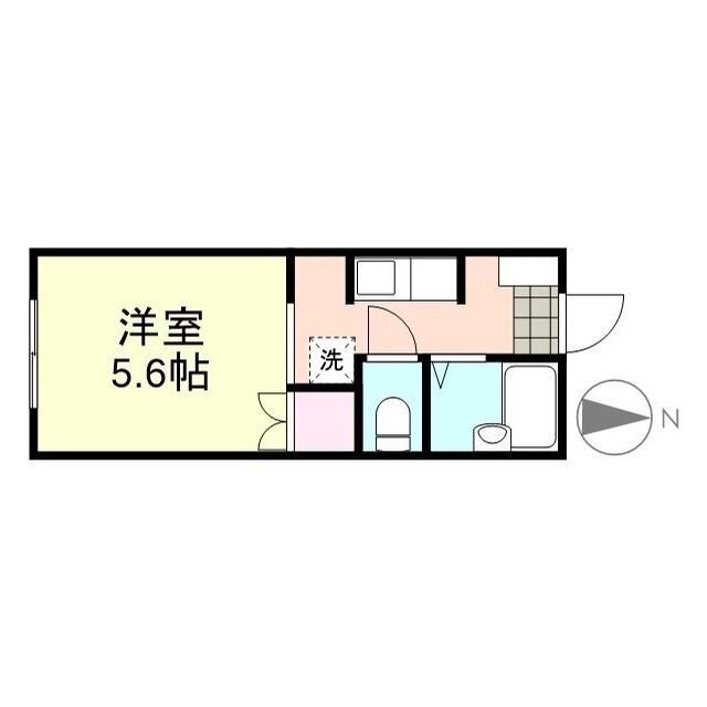 アルモニーMI(1K/1階)の間取り写真