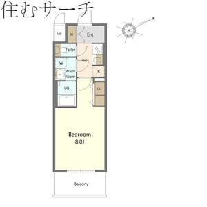 S-RESIDENCE四日市市堀木AMANTE(1K/12階)の間取り写真