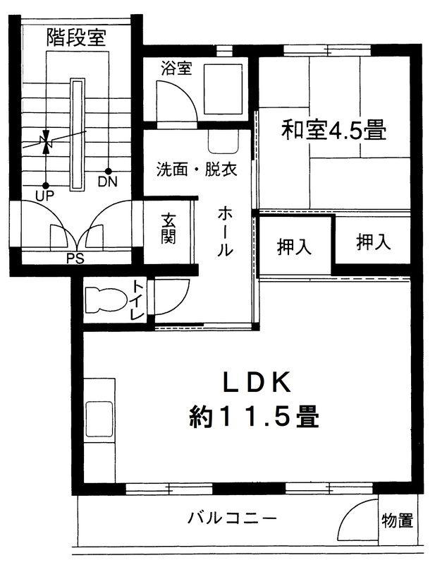 戸塚深谷 19号棟(1LDK/5階)の間取り写真
