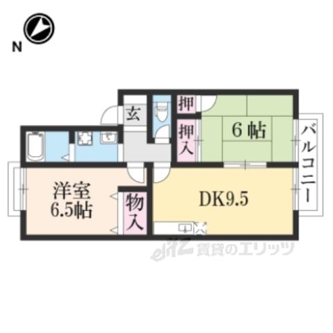 セジュール和(2LDK/2階)の間取り写真