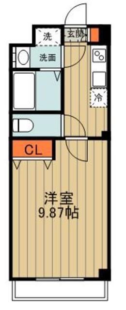 アエル新所沢(1K/1階)の間取り写真