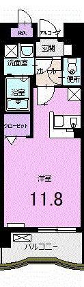 FRANC BIRD(ワンルーム/1階)の間取り写真