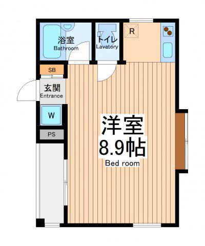 リバティ原町田(ワンルーム/2階)の間取り写真