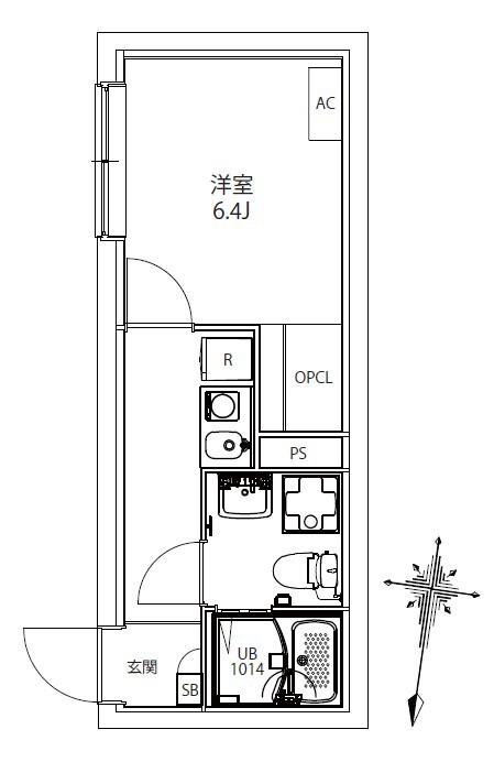 MAXIV CITY南品川(1K/1階)の間取り写真