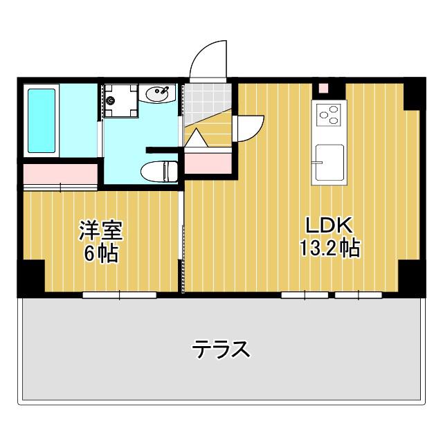 FOREST COURT ITAMI(1LDK/2階)の間取り写真