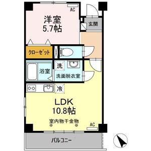 ライフパーク・ユニゾン(1LDK/3階)の間取り写真