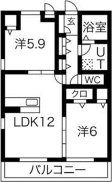 コンフォールZEN(2LDK/1階)の間取り写真