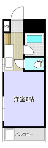 永原ビル(ワンルーム/4階)の間取り写真