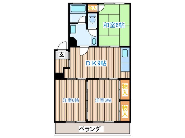 コーポラスみつぎ(3DK/2階)の間取り写真
