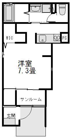 LUNA PIENA(1K/1階)の間取り写真