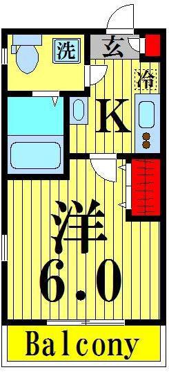 NSGATE 西新井(1K/3階)の間取り写真