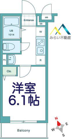 レピュア横浜片倉レジデンス(1K/1階)の間取り写真