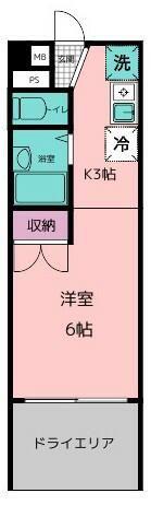 カーサ千早(1K/1階)の間取り写真