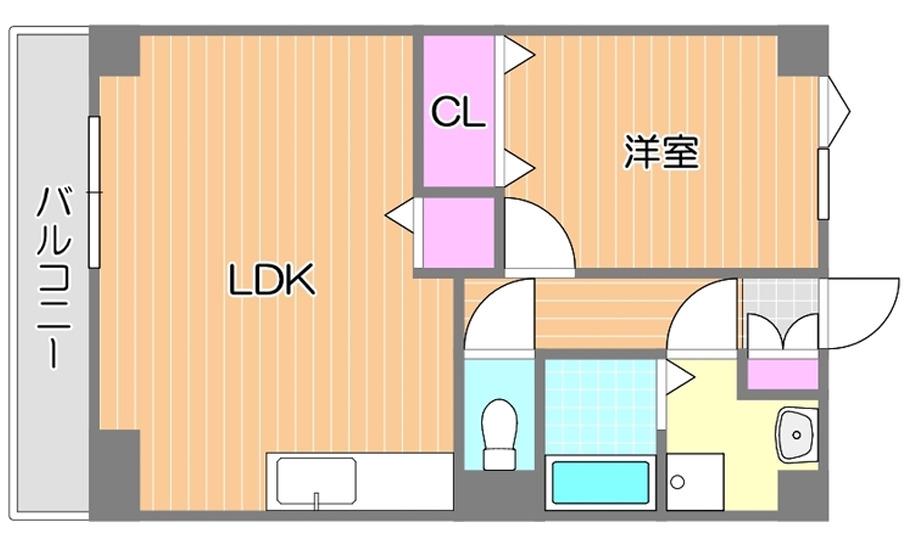 PRESENCE今8丁目(1LDK/4階)の間取り写真